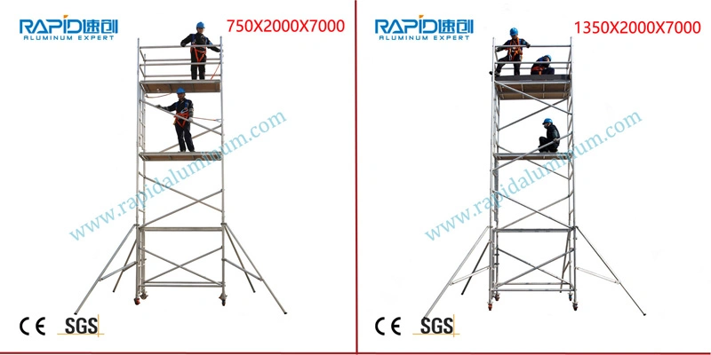 Aluminium Ringlock a Frame System Aluminum Mobile Tower Scaffolding