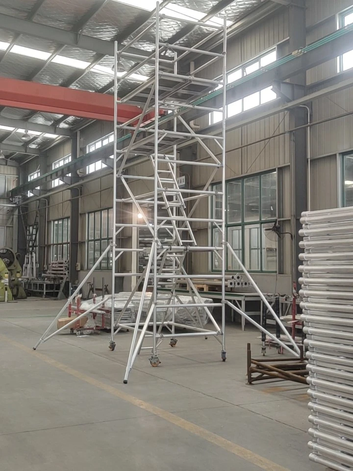 Marine Scaffold 17m 16m 12m 10m 8m 6m Adjustable Mobile Aluminum Frame Tower Ladder Scaffoldings